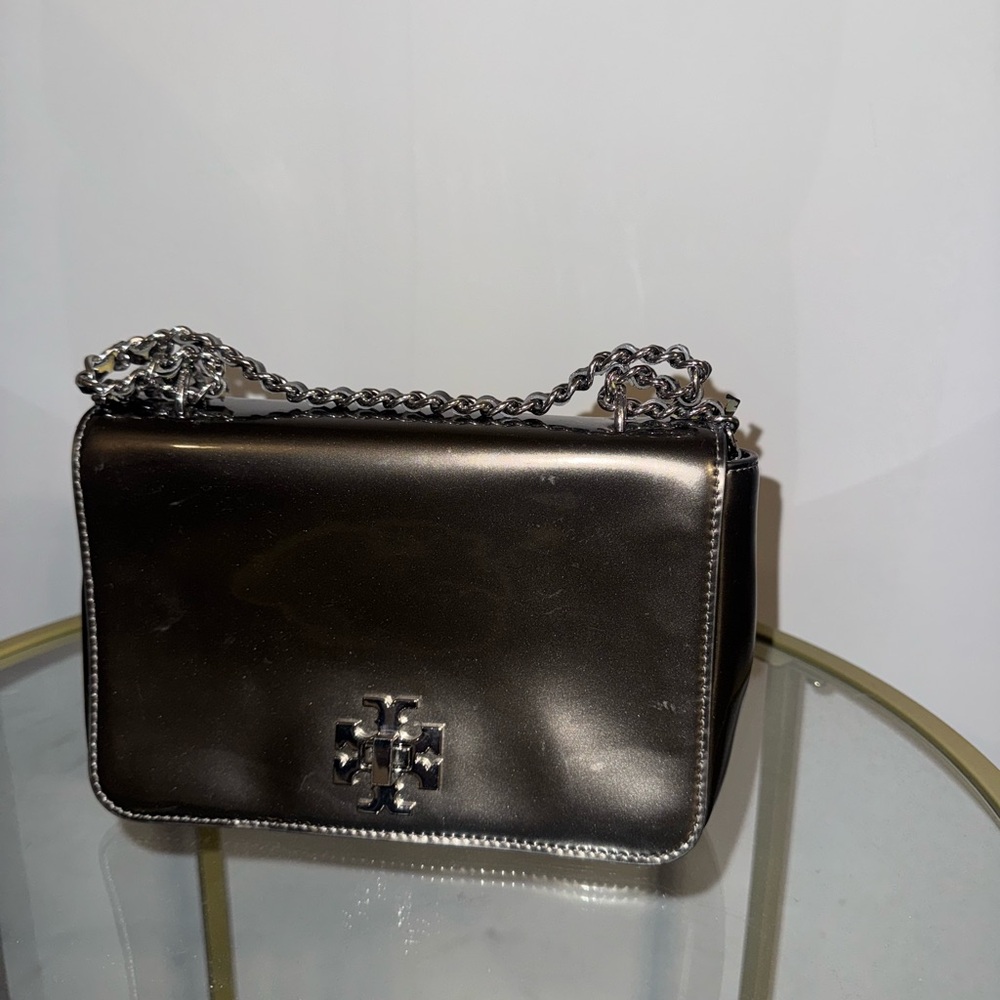 Tory Burch Silver Crossbody Bag